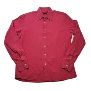 Florentino Men's LS Button Down Dress Shirt Red L
